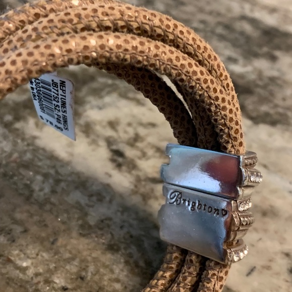 NWT Brighton Neptune's Rings Snap Closure Bracelet Taupe - Picture 5 of 6